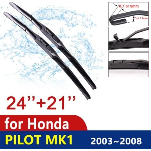 Car Wiper Blade for Honda Pilot MK1 2003~2008 YF1 YF2 MR-V MRV 2004 2005 2006 2007 Front Windscreen Brushes Car Accessories
