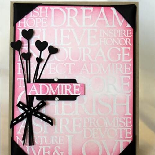 Love Blossom Cutting Die Scrapbooking DIY Handicraft Embossing Stencil Template Paper Card Album Photo Making Decoration