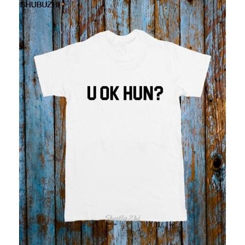 U OK HUN? MEME FUNNY MENS WOMENS SLOGAN WHITE BLACK T SHIRT GIFTFashion Design drop shipping Mens T Shirts Fashion sbz3390
