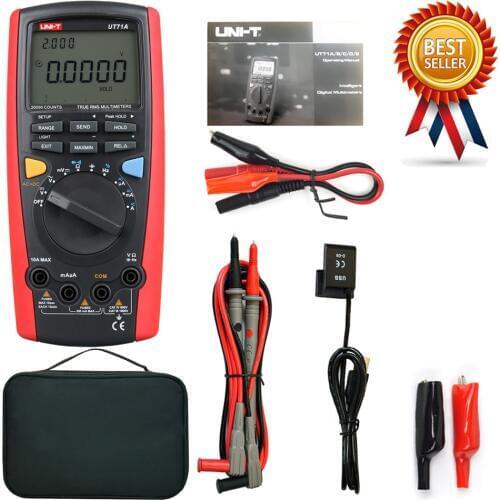 UNI-T UT71A Intelligent Digital Multimeters Ture RMS AC DC Current Voltage USB Resistance Tester Ammeter Multimeter