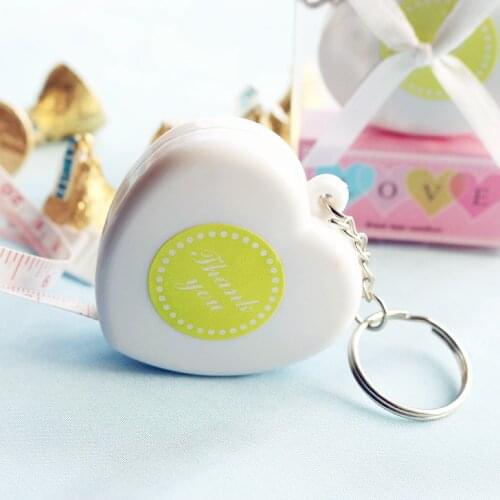 Retractable Heart Ruler Tape Measure 150cm 5ft Keychain Sweet Valentine Gift