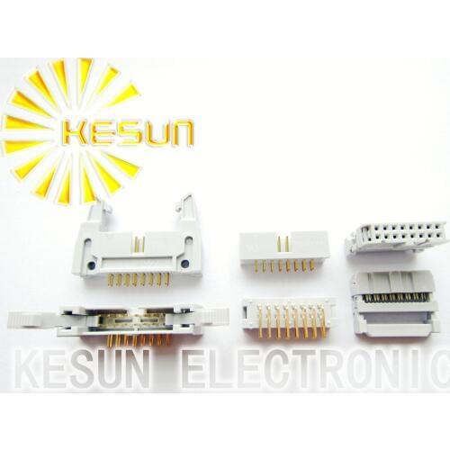 100PCS/LOT Right Angle DC3-60P 2.54mm Full Gold 3U Male Box Header High quality