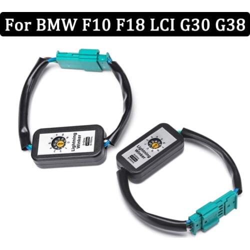 2pcs Dynamic Add-on Module Cable Wire For Left & Right Turn Signal Indicator LED Taillight For BMW F10 F18 LCI G30 G38