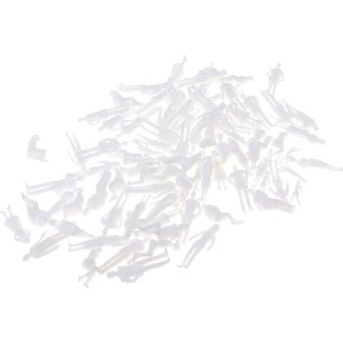 20 Pieces 1/25 Miniature Unpainted People Model Scene Character Figurine for Train Building Layout