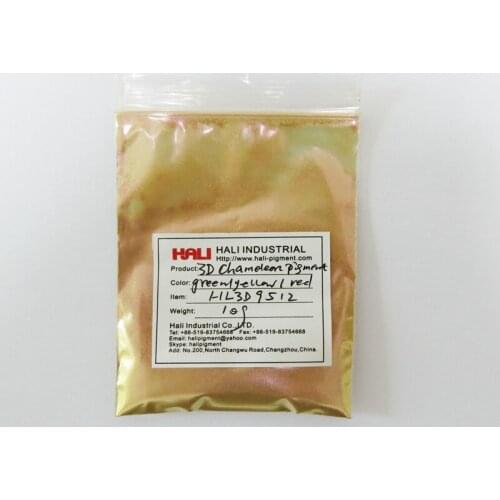 3D chameleon pigment,three-dimensional pigment,chameleon magic powder,1lot=10g,item:HL3D9512,color:green/yellow