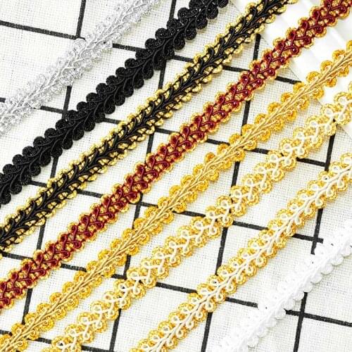 5 Yards Gold Silver Centipede Braided Ribbon Roll Lace Trim For Party Costume Clothes Curve Decor DIY Sewing Crafts Accessories