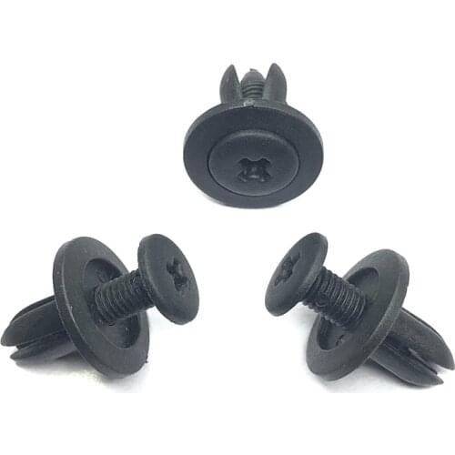 50Pcs Auto Bumper Fender Fasteners Plastic Rivet Retainer 6mm Hole Push Type Engine Cover Car Door Trim Panel Clip For Toyota