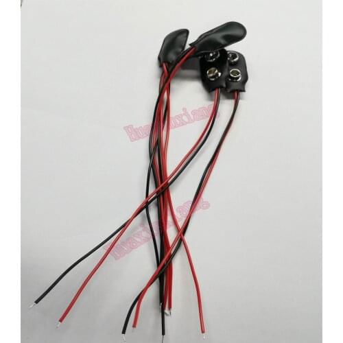 50pcs/Lot 9V snap-on Battery Holder Snap Connector clip Lead Wires holder one-type