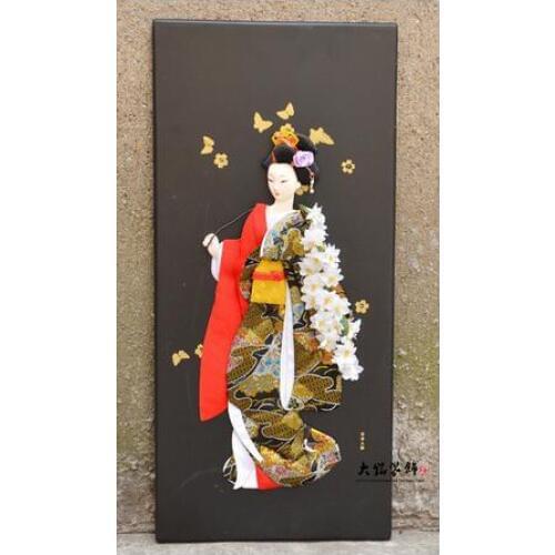 A Decoration Arts crafts girl gifts get married Japanese Geisha doll prints Japanese Ukiyo-e paintings stereo picture frame Home