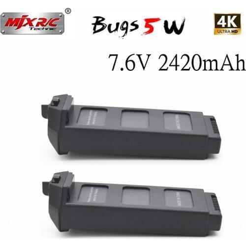 Upgrade 7.6V 2420mAh LiPo Battery For MJX R/C Bugs 5W B5W 4K RC Quadcopter Spare Parts Drone Battery For X5 Pro