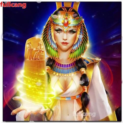 Diamond painting Beautiful woman egyptian queen diamond embroidery 5D rhinestone mosaic diamond inlaid pattern decoration JX2314