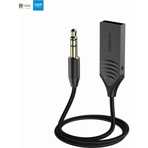 Youpin Hagibis AUX 3.5mm Bluetooth-compatible 5.0 Audio Cable Adapter Wireless 10m USB Receiver For Headphones Handfree calling