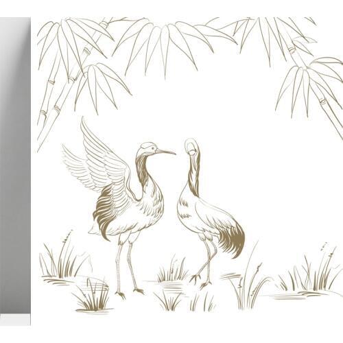 AZSG Beautiful Bird Crane Grass Clear Stamps For DIY Scrapbooking/Card Making/Album Decorative Silicone Stamp Crafts