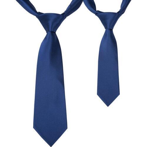 CD-326 Hi-Tie 2019 Luxury Child Students Men Tie Blue Ties 100% Silk Solid Parent-Child Necktie Business Party Wedding Tie