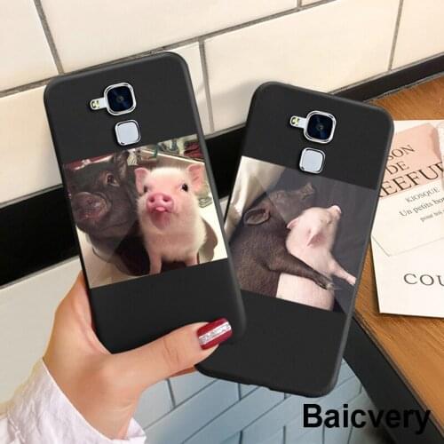 Pig Couples TPU Bumper Cover for Huawei Honor 7 Lite Phone Soft TPU Capa for Huawei GR5 Mini Case for Huawei GT3 NMO-L21