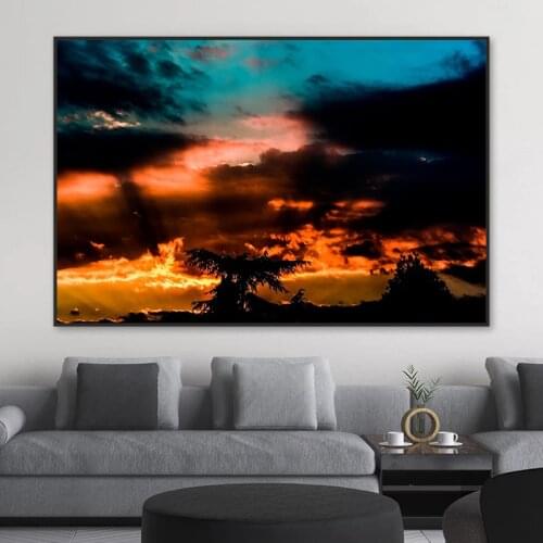 Large Size Color Tree Canvas Poster Art Print Living Room Decoration Picture Modern Home Mural (no Frame)