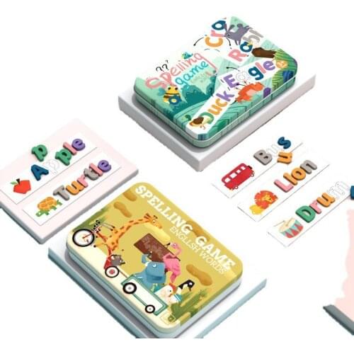 Kids Spelling Toys Montessori Materials Word Learning Blocks Cards Matching Educational Toys For Children Alphabet Teaching Aids