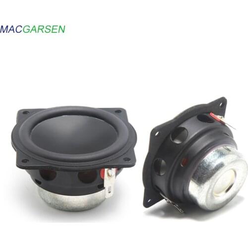 2 inch Music Speakers 10W Bookshelf Speaker 4 ohm Sound Bar Rubber Surround for DIY Portable Bluetooth Speakers Loudspeaker 2pcs