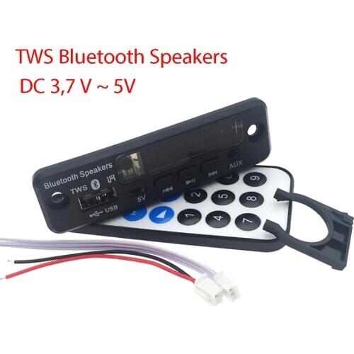 5V MP3 Bluetooth 5.0 Dual Decoder Board Lossless APE Decoding FM Radio Color Spectrum Display TWS Wireless Speaker Amplifier