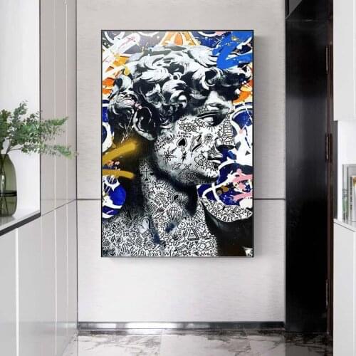Graffiti David Sculpture Fashion HD Poster Bedroom Decoration Canvas on the Wall Art Prints Living Room Decoration Painting