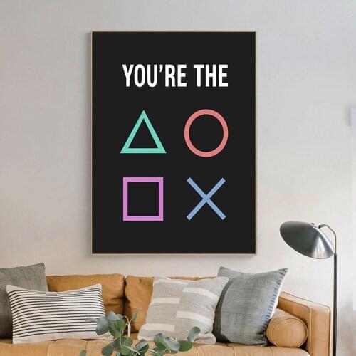 Video Game Geek Canvas Posters and Prints Gamer Room Decor Player Gaming Sign Painting for Kids Boy Room Wall Art Decor Unframed