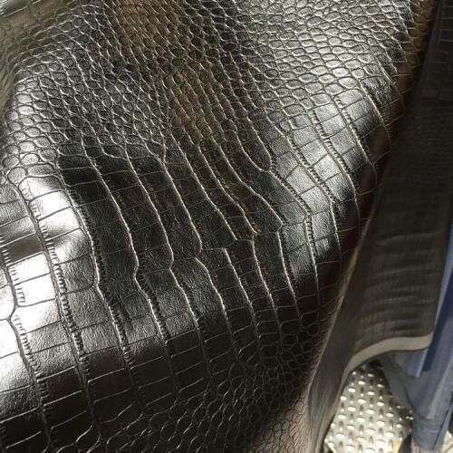 Synthetic PU Crocodile embossing Garment leather material