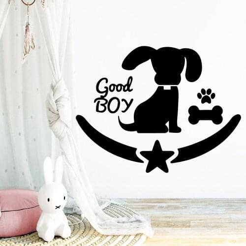 Creative little dog Wall Sticker Decor For Living Room Bedroom Removable Background Wall Art Decal
