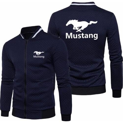 2021 New Mens Spring Autumn Long Sleeve Mustang Jacket Fashion Sportswear Casual Zipper Hoody Male Sweatshirts