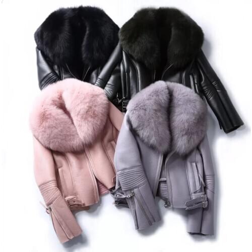 Milyfuer Fur Coats With Collar