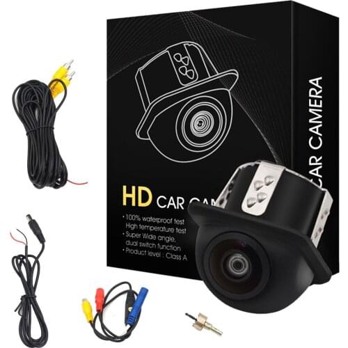 Mini 720P Fisheye Car Reverse Backup RearView Camera Auto HD Night Vision Dash Cam 180 Degree Angle With Drill Waterproof