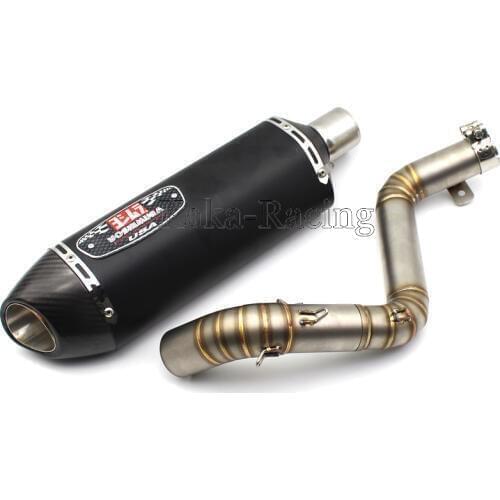 Motorcycle Exhaust Muffler Full System Slip-On Yoshimura Escape moto with Mid link Pipe For KTM Duke 125 / 200 / 390 2012-2016