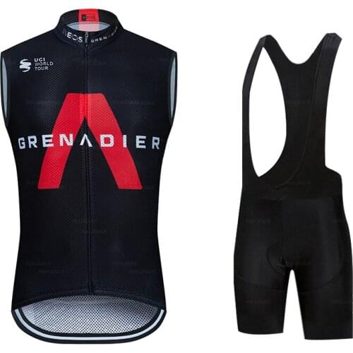 2021 Mens Sleeveless Cycling Jersey Set Breathable Bicycle Vest Clothing Riding Bike Clothes Sports Jacket Set Ropa Ciclismo