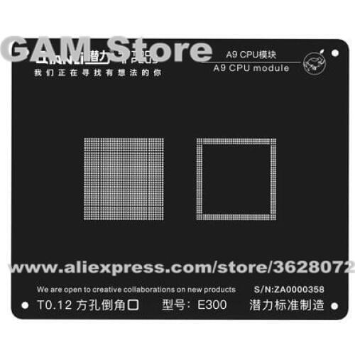 A9 CPU RAM BGA Stencil For iPhone 6S 6SPlus CPU Module Reballing IC Pins Thicken Tin Plant Net Heating Template