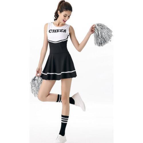 Sexy Cheerleader Costume Girl Uniform High School Cheer Glee Women Cheerleading Costumes Cosplay Cheerleader Fancy Dress Outfit