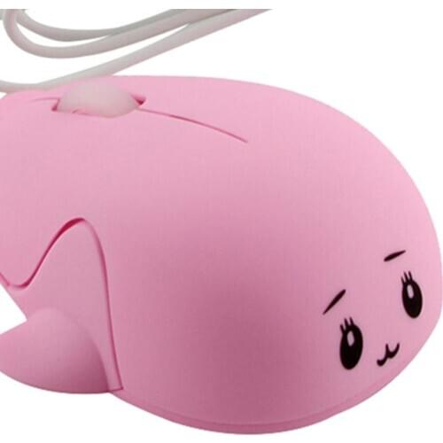 1200DPI Cute Mini Whale Ergonomic PC Laptop USB Wired Optical Gaming Mouse Mice Laptop Computer Women girls Mouse