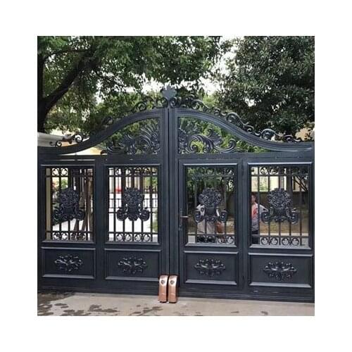 Front entry simple Iron main gate grill colour designs for farm house design for homes in aluminium
