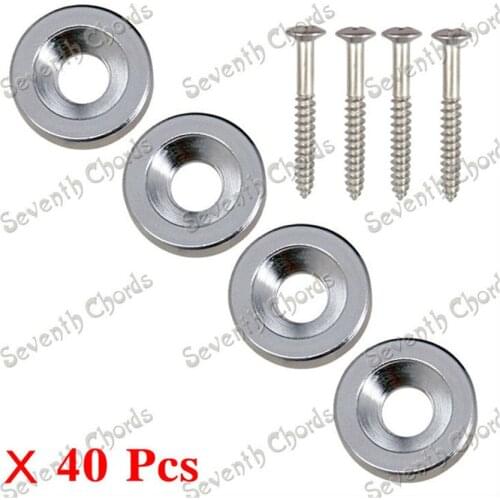 10Sets Neck Bushing Neck Joint Bushing Ferrule for Electric Bass Guitar Replacement parts Chrome guitar accessories parts