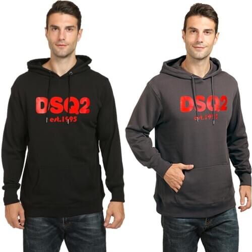Top quality DSQ2 est.1995 letters printing warm thick round neck sweatshirt pullover hoodie cotton women men Hoodies