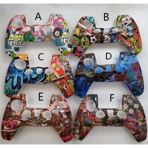 30PCS Cartoon pattern Soft Silicone Protective Cover For Playstation5 PS5 Controller Silicone Protective Cover Case Accessories