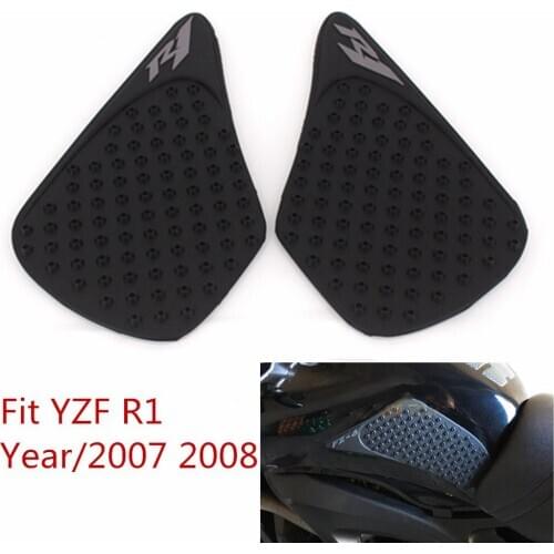 OLPAY Motorcycle Gas Tank Side Traction Knee Protector Anti Slip Pad For Yamaha YZFR1 YZF-R1 2007-2008