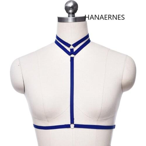 Women Sexy Multicolor Body Harness Cage Lingerie Harness Cage Bra 90s Cupless Lingerie Body Harness Bra