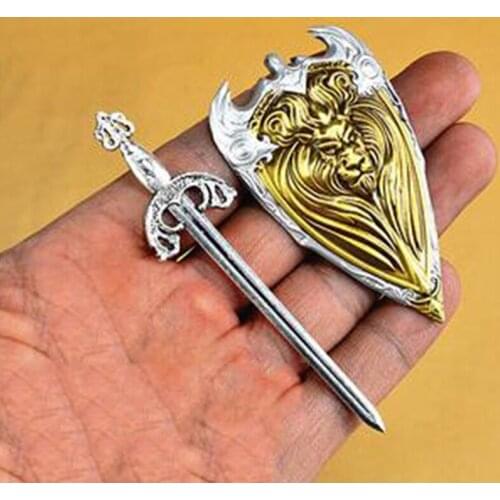 1/12 Soldier Weapon Model Mini Action Figure Scene Toy Accessories Copper Shield for 6-inch character model