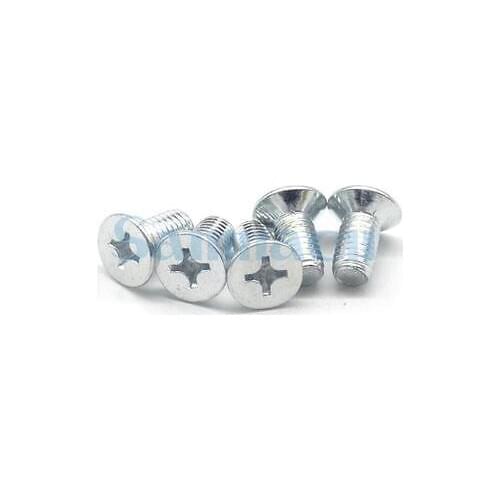 10Pcs M8*1.25*12-30mm Phillips Flat Countersunk Head Screws Zine Plated