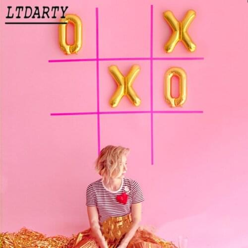 16inch gold and silver rose gold leaf letter X, O balloon birthday wedding decoration balloon adult birthday party decoration