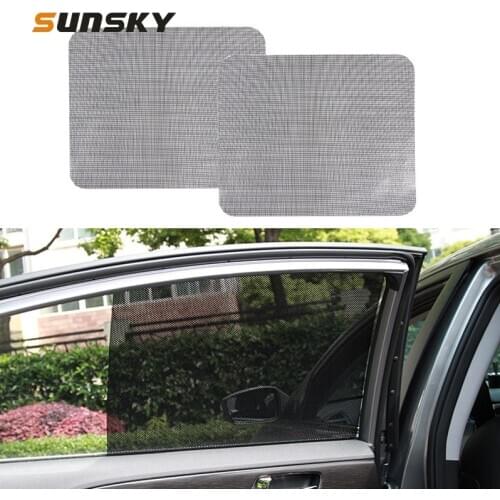 2 PCS Car Side Window Sunscreen Film Auto Window Styling Anti-UV Protection Electrostatic Stickers