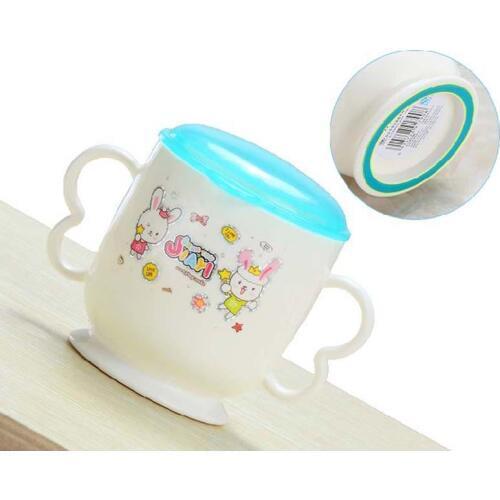 280ml PP Baby Food Milk Water Cup Two Hand Holder Bottle Leak-proof Drink Cup Children Suction Cups Christmas Gift