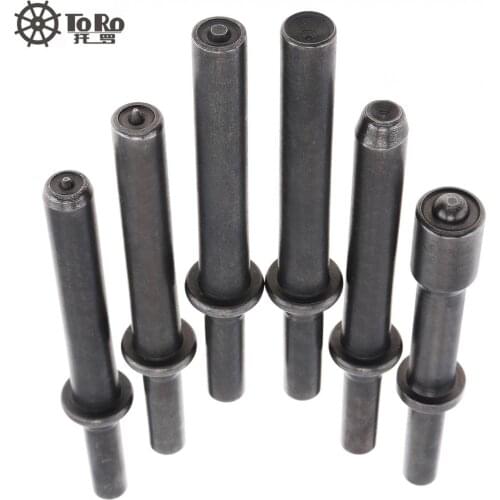 4/5/6pcs Hard 45# Steel Solid Long Air Chisel/Rivet Impact Head Support Pneumatic Tool for Cutting Drilling / Rusting Removal
