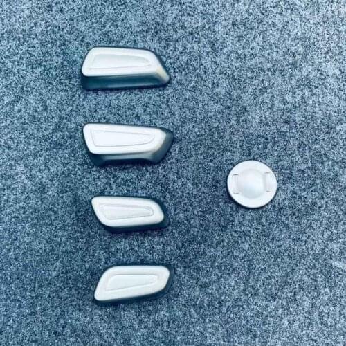 For 2021 Toyota Highlander Accessories Driver Seat Adjustment Switch Button Knob Cover Cap Trim Interior Sticker ABS Car Styling