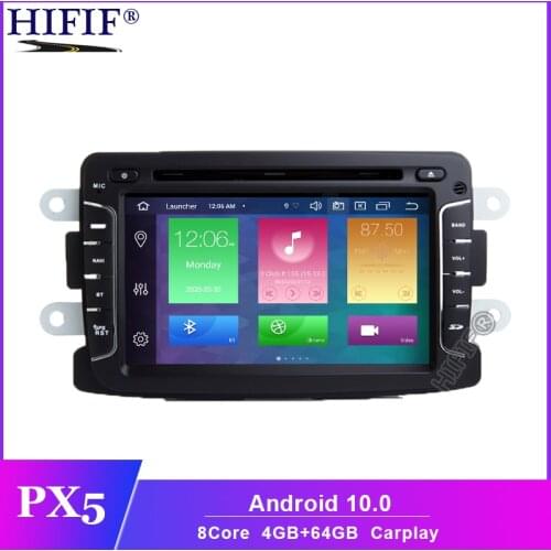 Octa core android 10 car dvd for Dacia Lodgy Logan Duster Sandero with 2 din radio gps video wifi navigation multimedia player