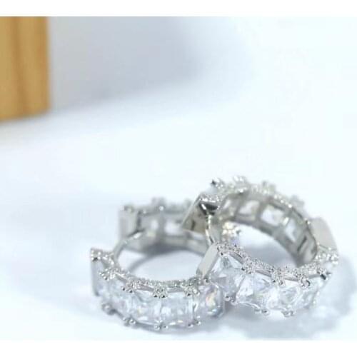 Designer Fashion 925 Sterling Silver Jewelry 3A Cubic Zirconia Party Earring